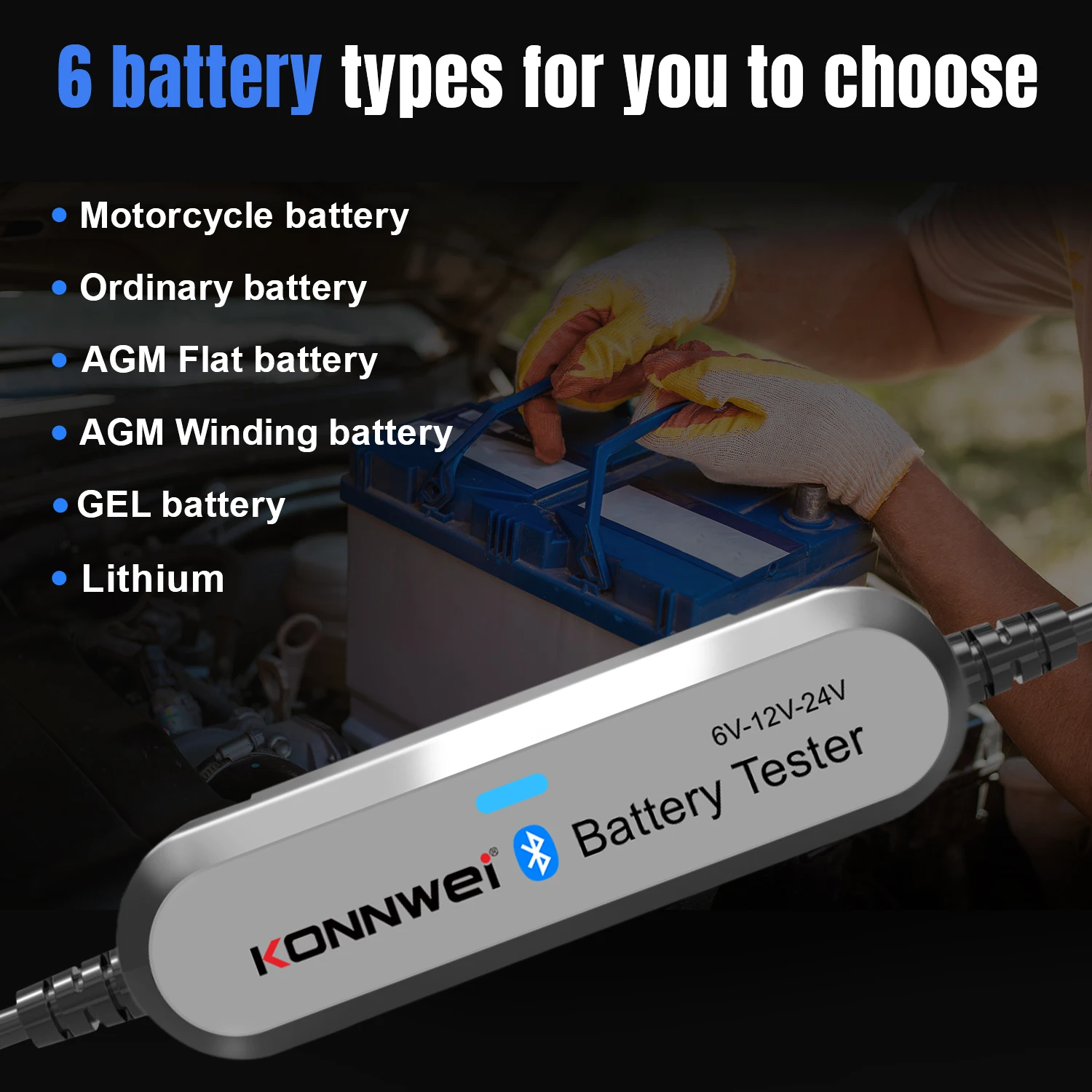 2026 KONNWEI BK200 Bluetooth 5 - Battery Load Tester recension och pris