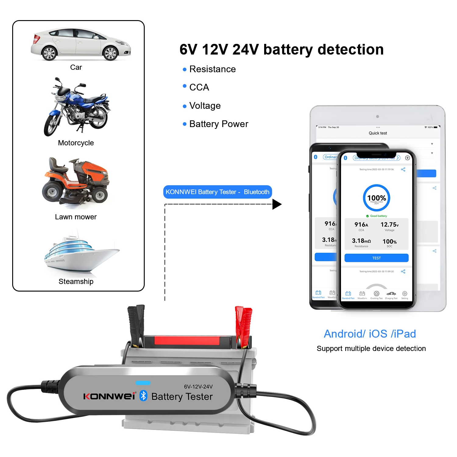 2026 KONNWEI BK200 Bluetooth 5 - Battery Load Tester recension och pris
