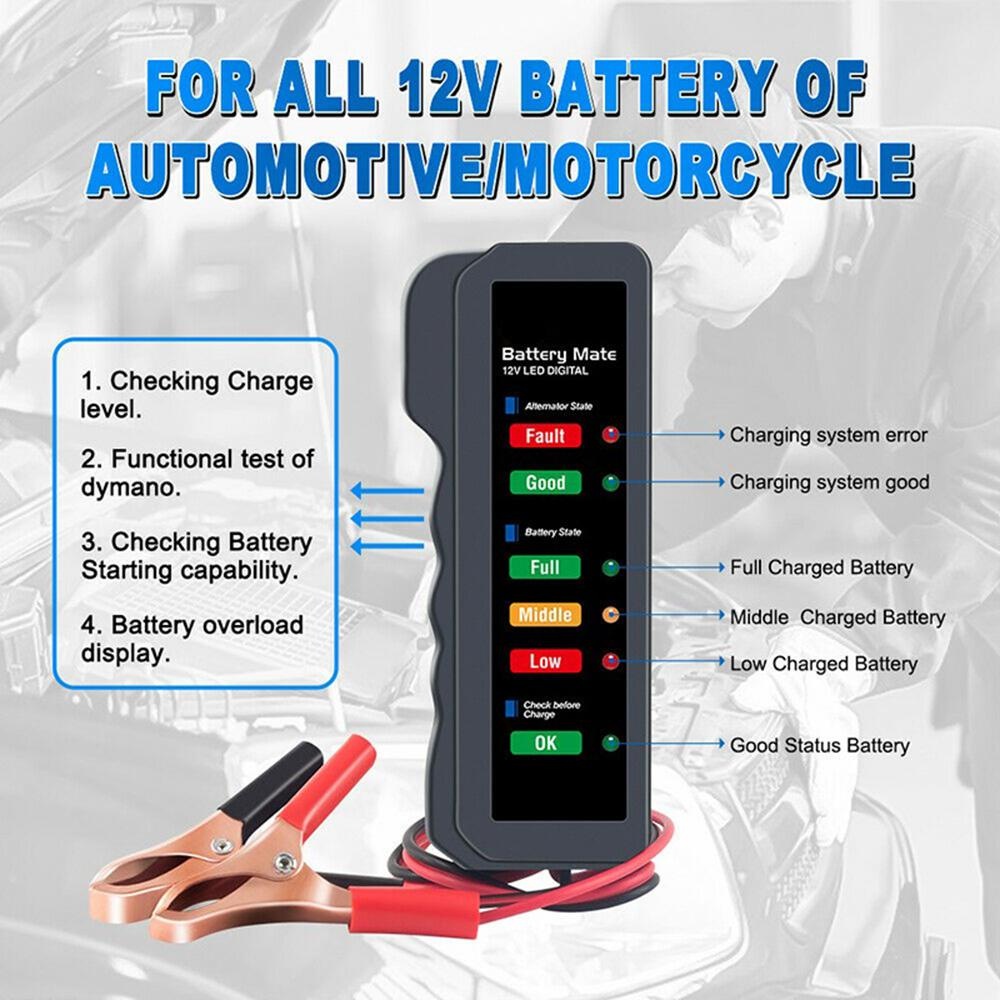 Mini 12V Car Battery Tester -  - Battery Load Tester recension och pris