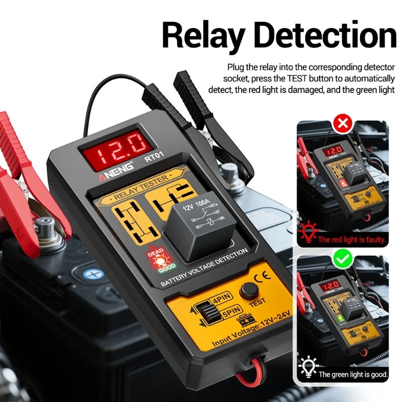 12V 24V Automotive Relay Teste - Battery Load Tester recension och pris
